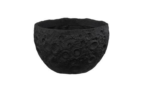 Phillips Collection Crater Black Stone Planter