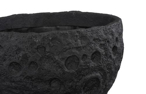 Phillips Collection Crater Black Stone Planter