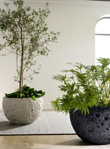 Phillips Collection Crater Black Stone Planter