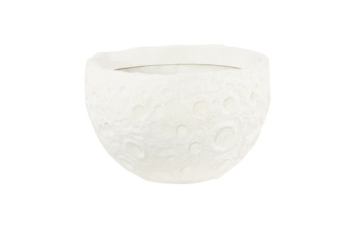 Phillips Collection Crater White Stone Planter