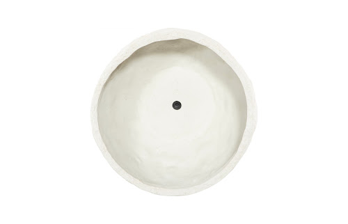 Phillips Collection Crater White Stone Planter