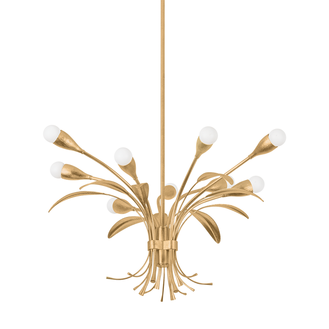 Hudson Valley Lighting Bilston Vintage Gold Leaf 28W x 28L x 19H Chandelier