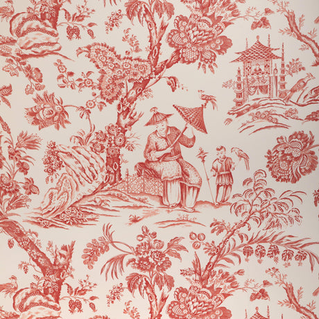Brunschwig & Fils MARCEL RED Wallpaper
