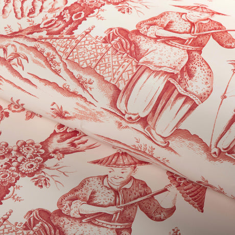 Brunschwig & Fils MARCEL RED Wallpaper