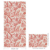 Brunschwig & Fils MARCEL RED Wallpaper