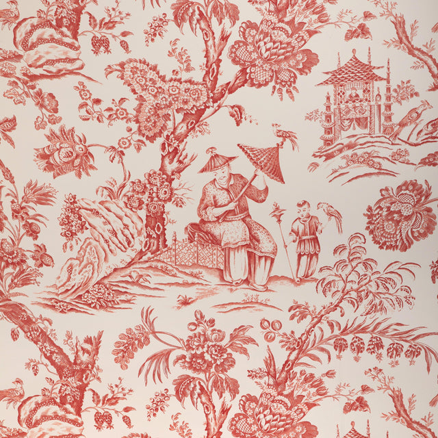 Brunschwig & Fils MARCEL RED Wallpaper