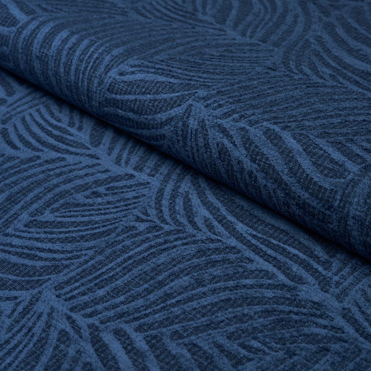 Schumacher Vicente Performance Velvet Indigo Fabric
