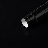 Schumacher Ace Faux Lacquer Performance Vinyl Black Wallpaper