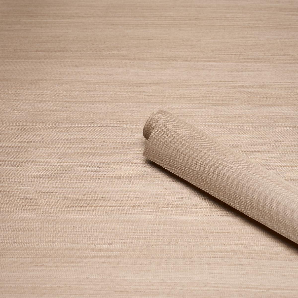 Schumacher Musa Abaca Wallcovering Antique Blush Wallpaper