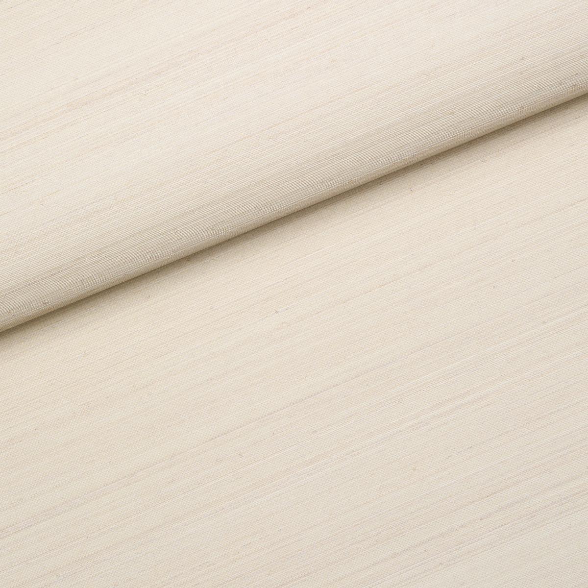 Schumacher Musa Abaca Wallcovering Ivory Wallpaper