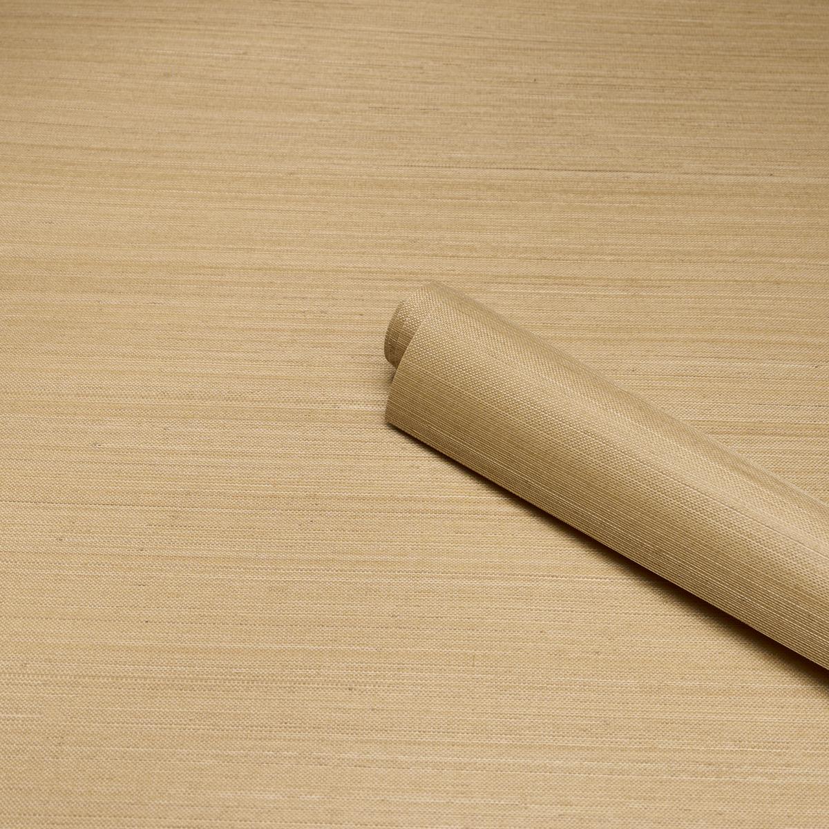 Schumacher Musa Abaca Wallcovering Soft Gold Wallpaper