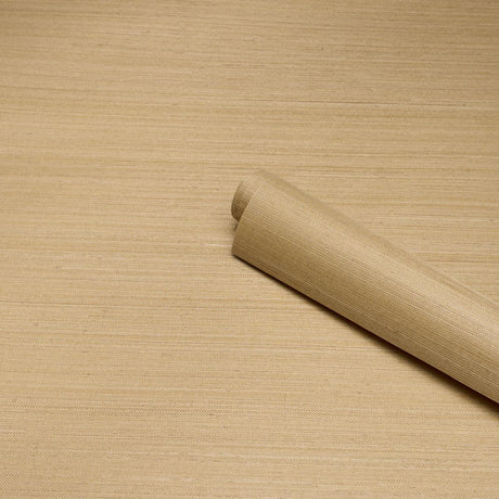 Schumacher Musa Abaca Wallcovering Soft Gold Wallpaper