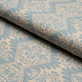 Schumacher Berkeley Hand Printed Silk Cornflower Fabric
