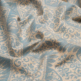 Schumacher Berkeley Hand Printed Silk Cornflower Fabric