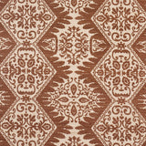 Schumacher Berkeley Hand Printed Silk Chestnut Fabric