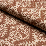 Schumacher Berkeley Hand Printed Silk Chestnut Fabric
