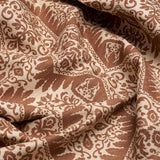 Schumacher Berkeley Hand Printed Silk Chestnut Fabric
