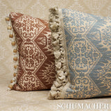 Schumacher Berkeley Hand Printed Silk Chestnut Fabric
