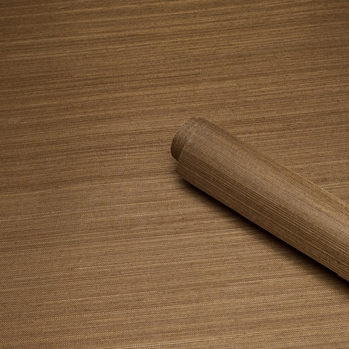 Schumacher Musa Abaca Wallcovering Toffee Wallpaper