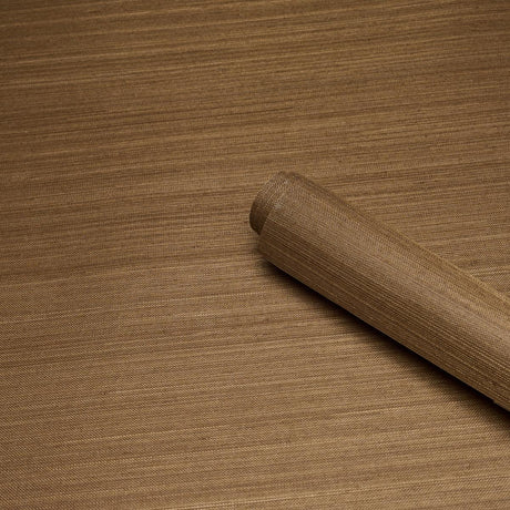 Schumacher Musa Abaca Wallcovering Toffee Wallpaper