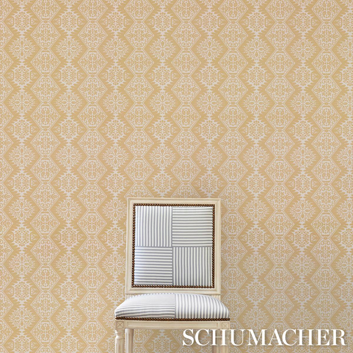 Schumacher Berkeley Straw Wallpaper