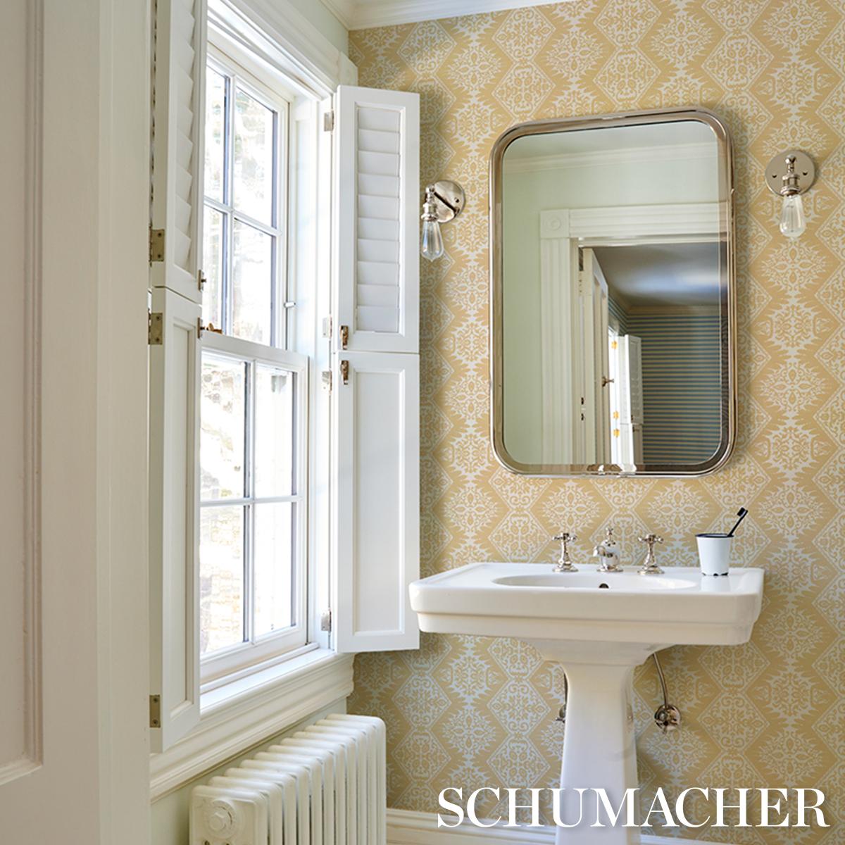 Schumacher Berkeley Straw Wallpaper