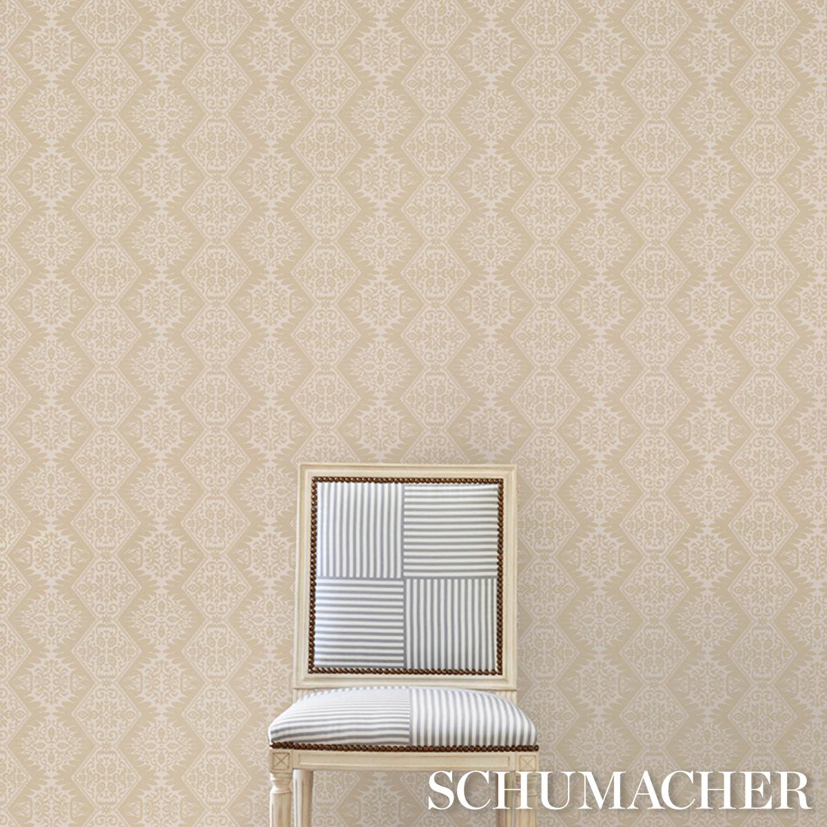 Schumacher Berkeley Wheat Wallpaper