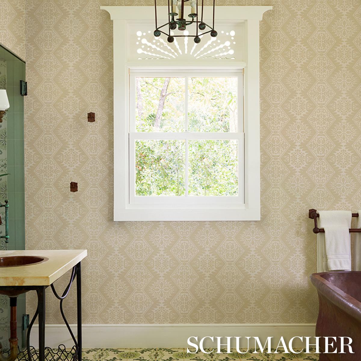 Schumacher Berkeley Wheat Wallpaper