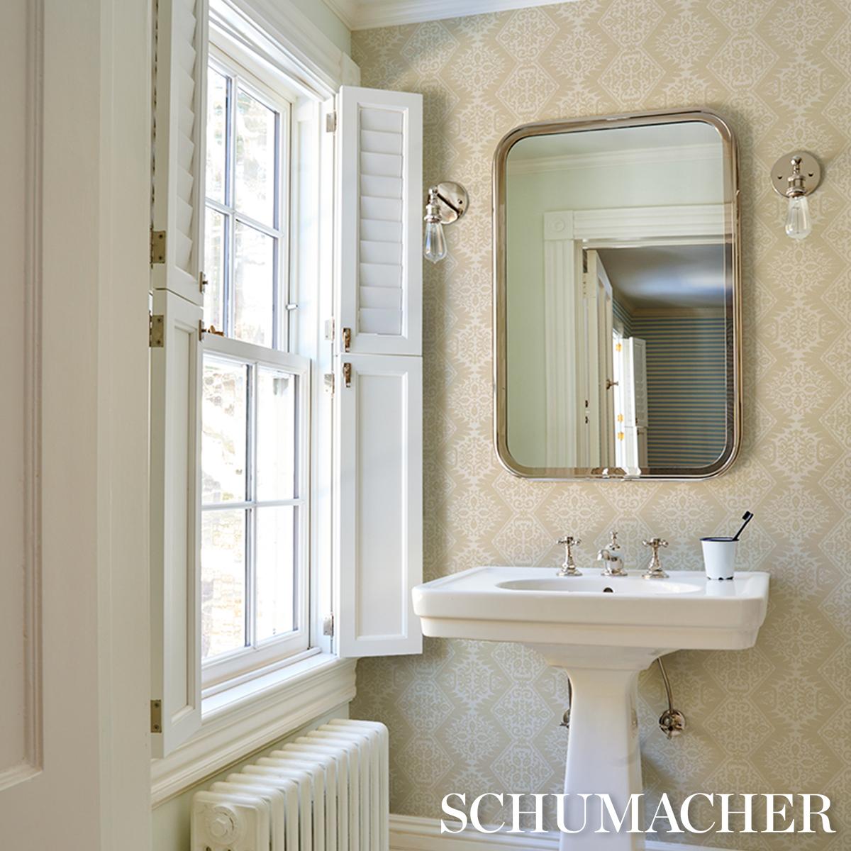 Schumacher Berkeley Wheat Wallpaper
