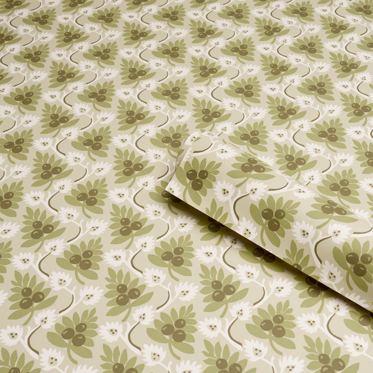 Schumacher Custis Orchard Leaf Wallpaper