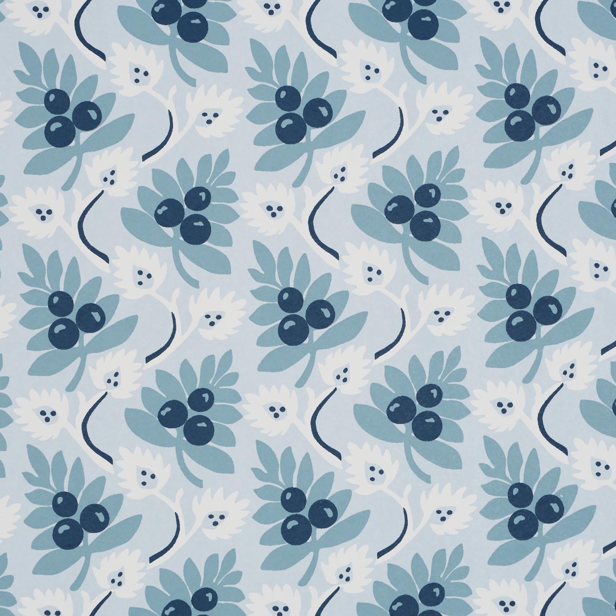 Schumacher Custis Orchard Sky Wallpaper