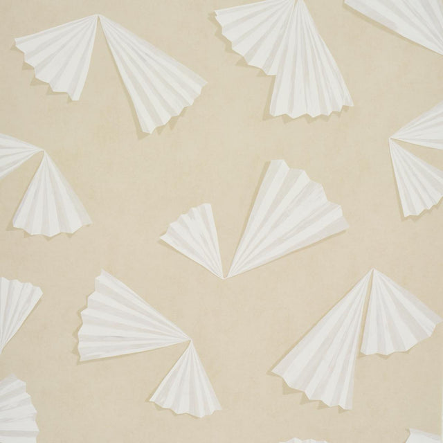 Schumacher Backdrop X Schumacher Antoinette Warm White Wallpaper