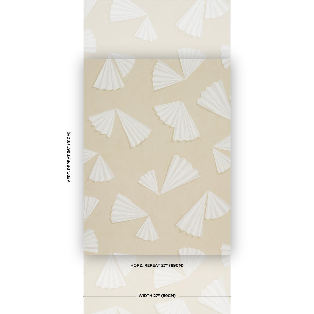 Schumacher Backdrop X Schumacher Antoinette Warm White Wallpaper