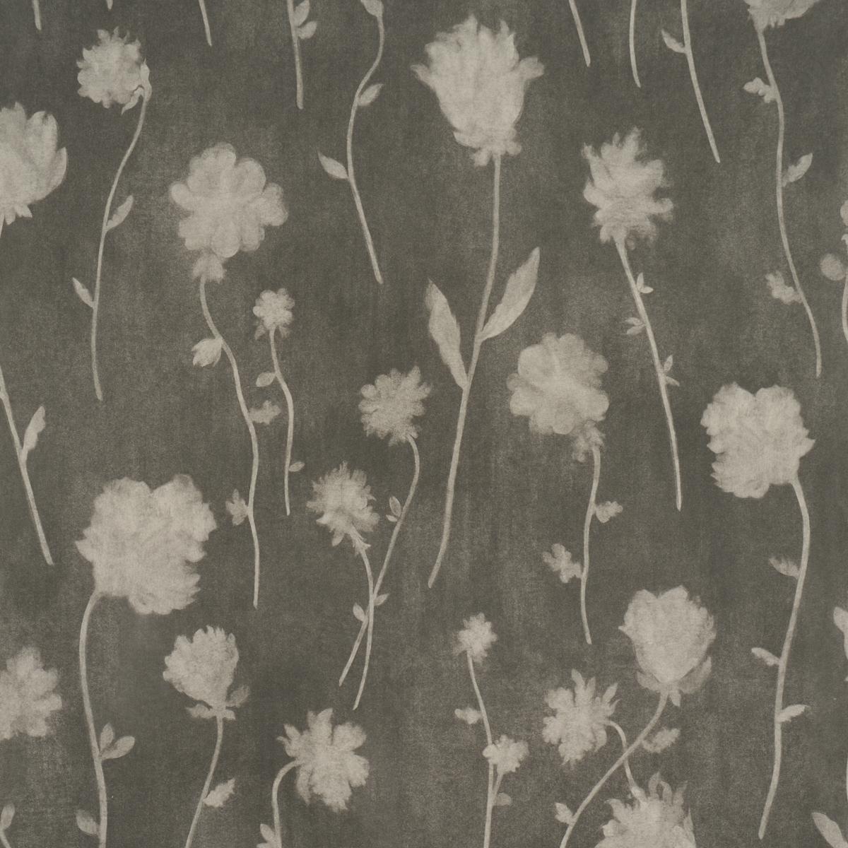 Schumacher Backdrop X Schumacher Before Midnight Charcoal Wallpaper