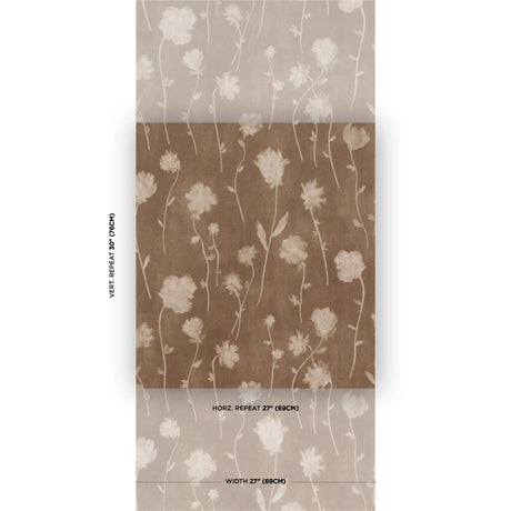 Schumacher Backdrop X Schumacher Before Midnight Chocolate Wallpaper