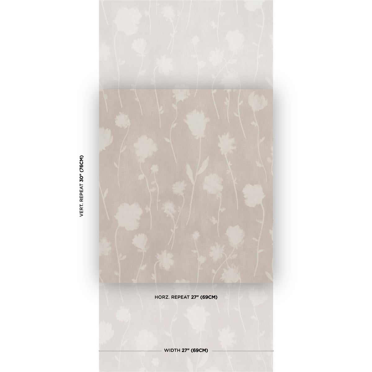 Schumacher Backdrop X Schumacher Before Midnight Light Beige Wallpaper