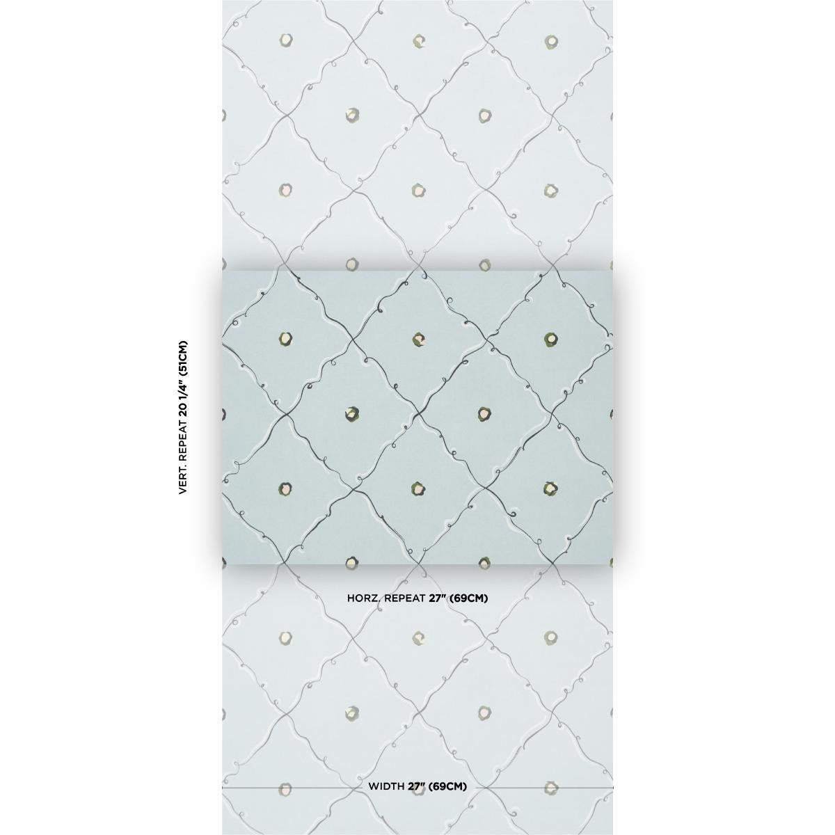 Schumacher Backdrop X Schumacher Colette Air Wallpaper