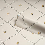 Schumacher Backdrop X Schumacher Colette Light Beige Wallpaper