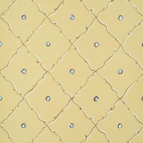 Schumacher Backdrop X Schumacher Colette Light Yellow Wallpaper