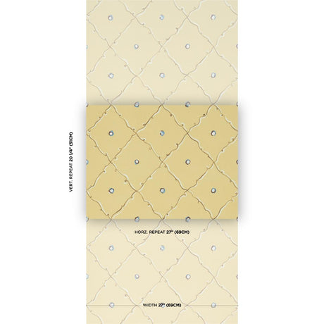 Schumacher Backdrop X Schumacher Colette Light Yellow Wallpaper