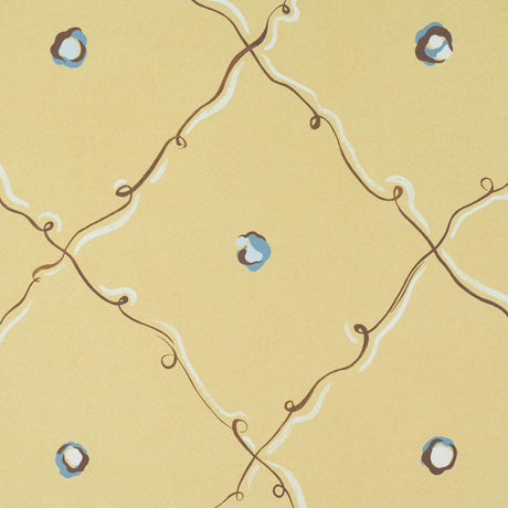 Schumacher Backdrop X Schumacher Colette Light Yellow Wallpaper