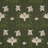 Schumacher Backdrop X Schumacher Lady Lilith Olive Wallpaper
