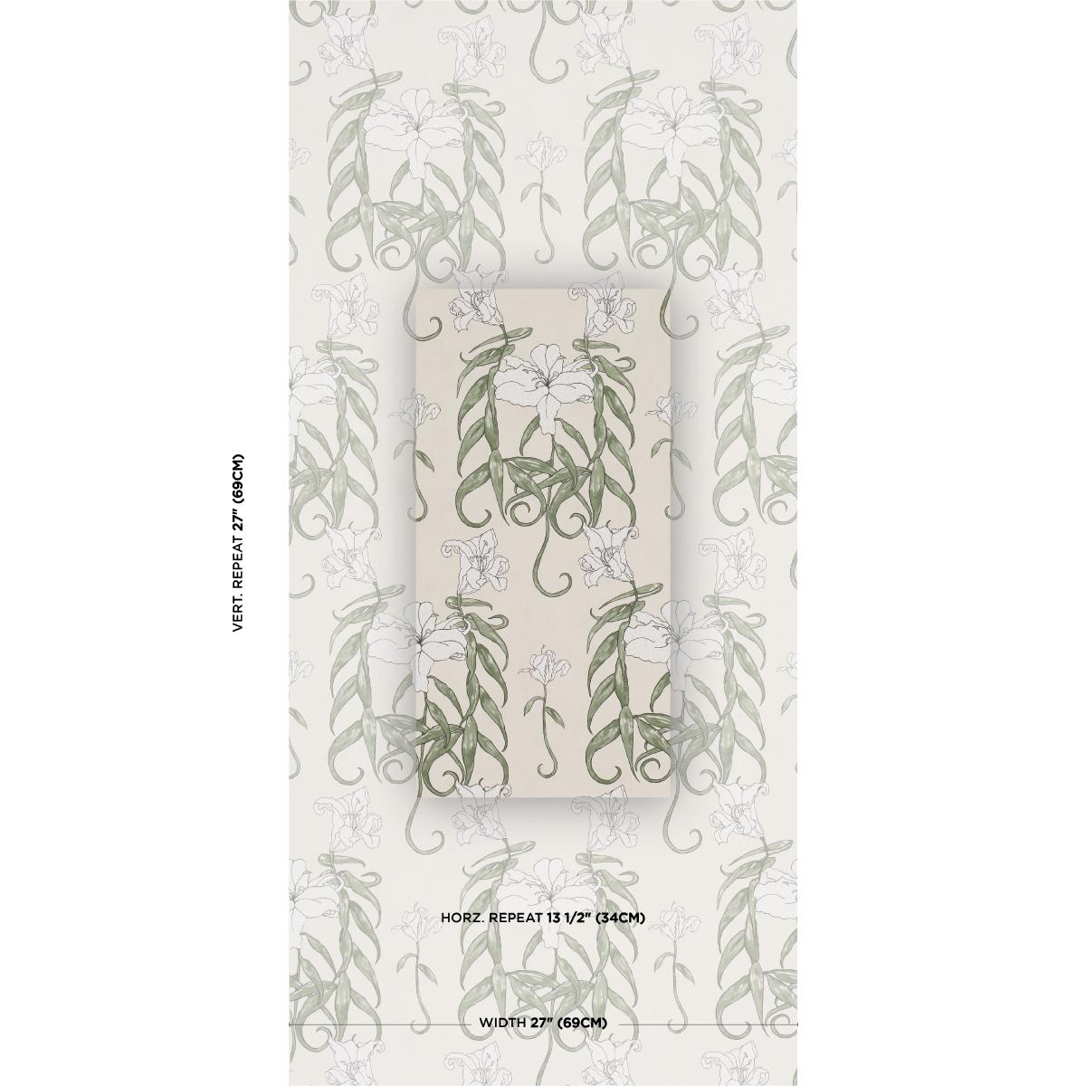 Schumacher Backdrop X Schumacher Lady Lilith Off White Wallpaper