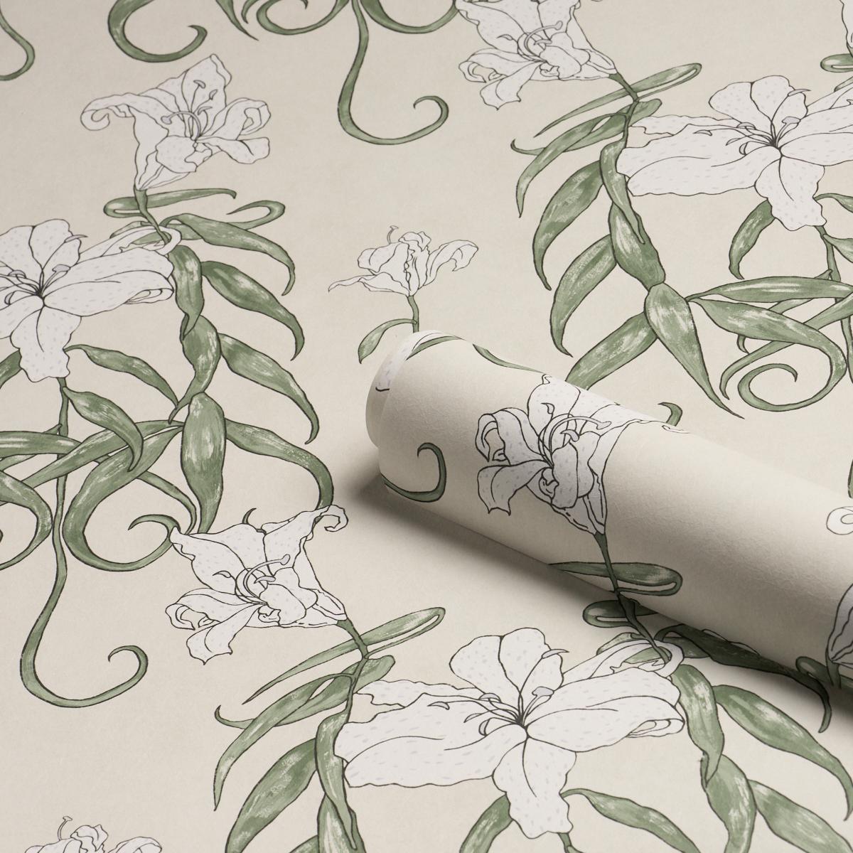 Schumacher Backdrop X Schumacher Lady Lilith Off White Wallpaper