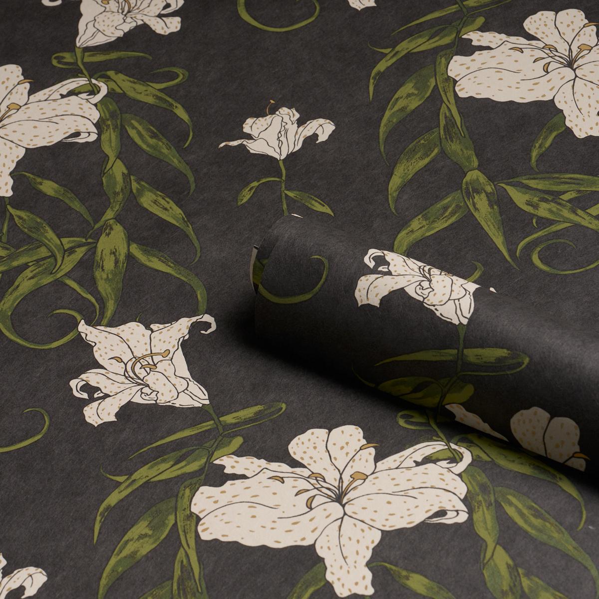 Schumacher Backdrop X Schumacher Lady Lilith Carbon Wallpaper