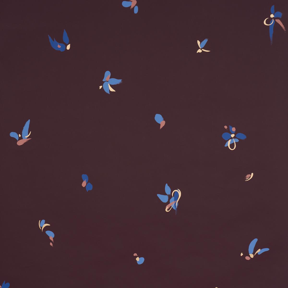 Schumacher Backdrop X Schumacher La Belle Warm Purple Wallpaper