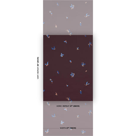 Schumacher Backdrop X Schumacher La Belle Warm Purple Wallpaper