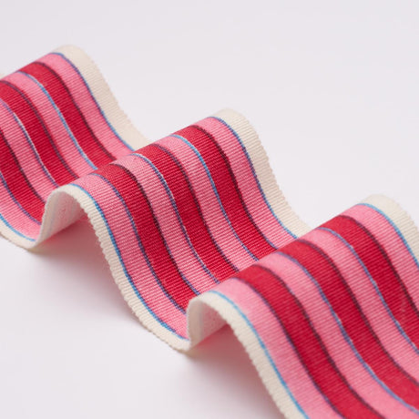 Schumacher Pink Arya Stripe Hand Block Trim
