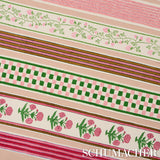 Schumacher Pink Arya Stripe Hand Block Trim