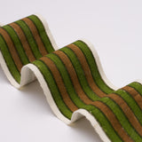 Schumacher Arya Stripe Hand Block Green Trim